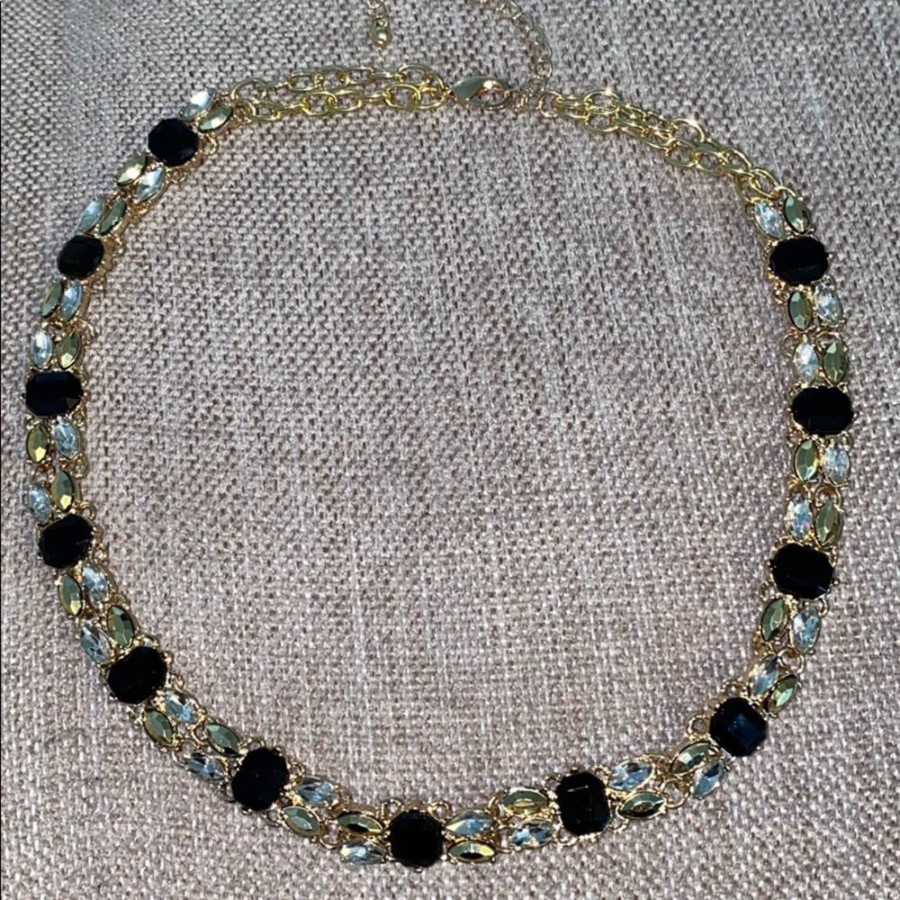 Black stone and Bling Necklace...